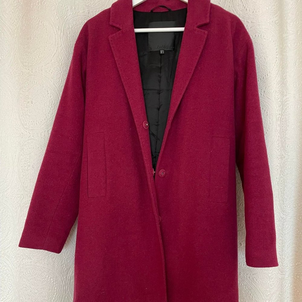 Dark Raspberry Pink INWEAR Wool Coat Size US 8